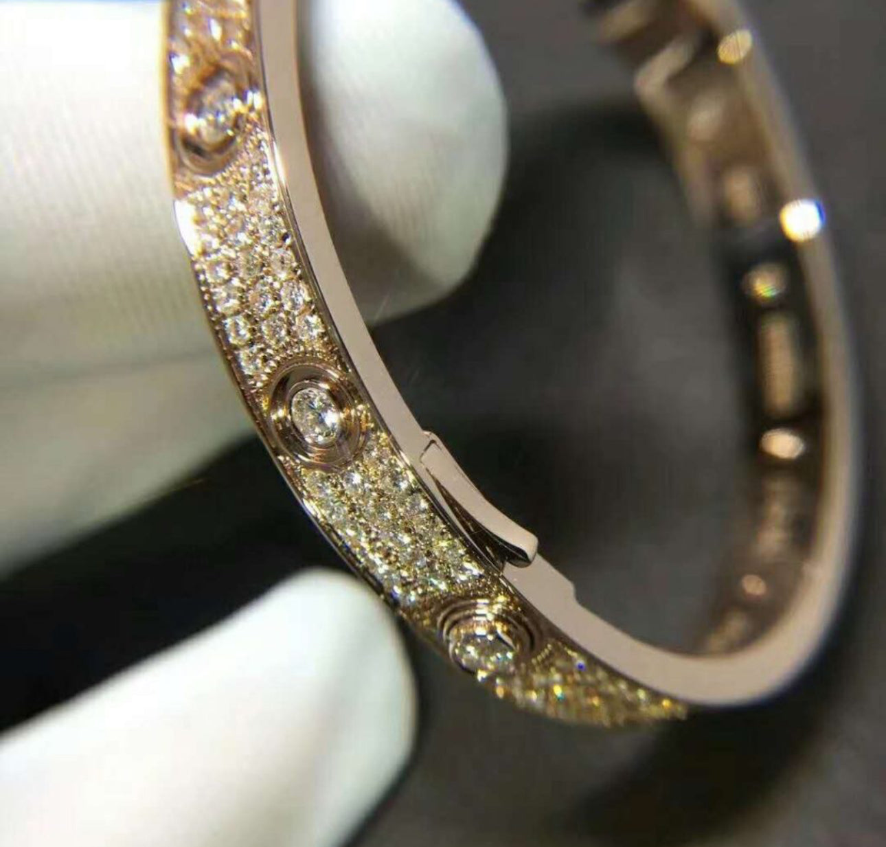 Cartier 18k Gold with full diamond