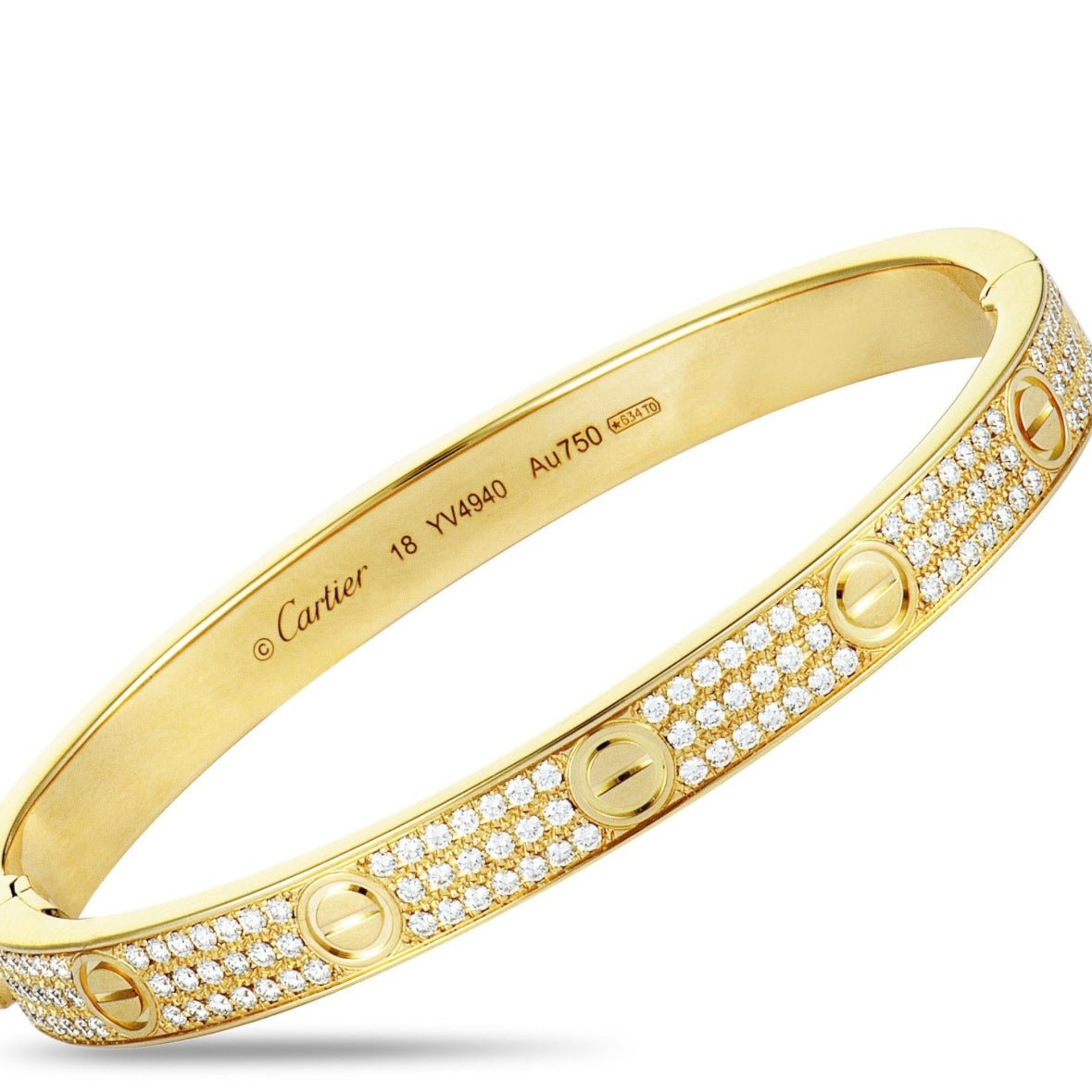 Cartier 18k Gold with full diamond